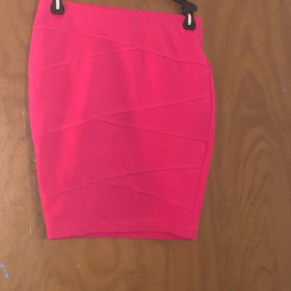Hot Pink bodycon skirt